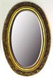 Spejl guld m/ facet 50x90