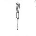 St�lwire hvid, 1,5 mm./200 cm. m. strop til glidekrog. 