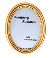 Oval ramme guld