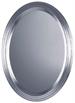 Spejl oval sølv 60x80 